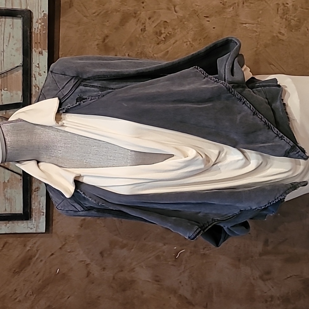 Free People Charcoal Moto Jacket M - Picture 2 of 13